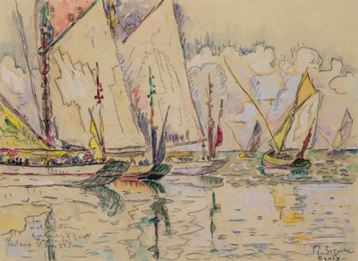 Départ des bateaux de thon à Groix - Paul Signac